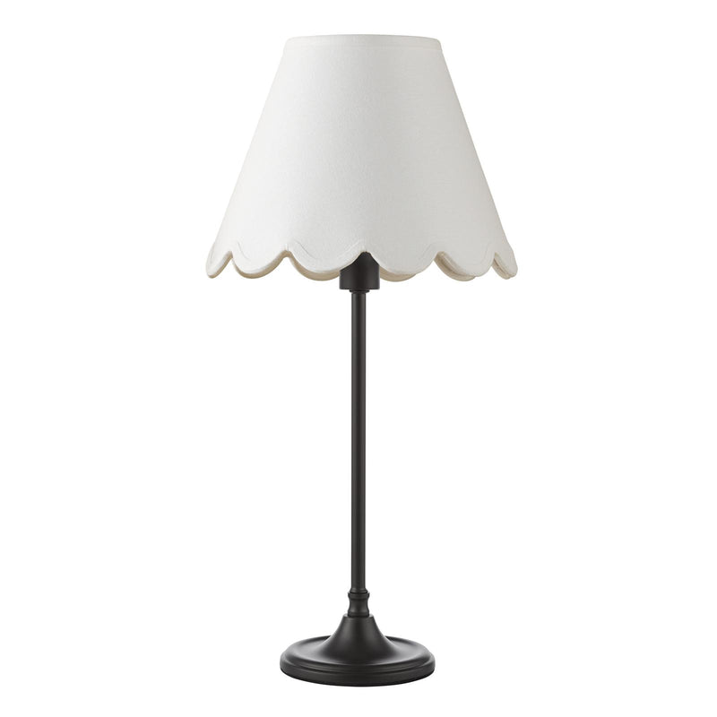 Dar Lighting Padme Table Lamp Matt Black With Shade • PAD4222-NER102