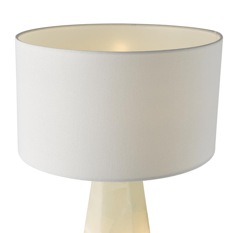Dar Lighting Paget Table Lamp Alabaster and Matt Antique Brass Base Only • PAG4234