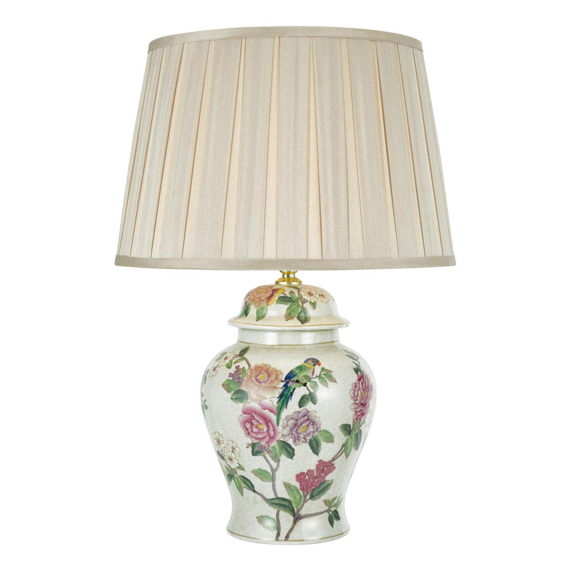 Dar Lighting Peony Table Lamp Multi Coloured With Shade • PEO4255-DEG1629