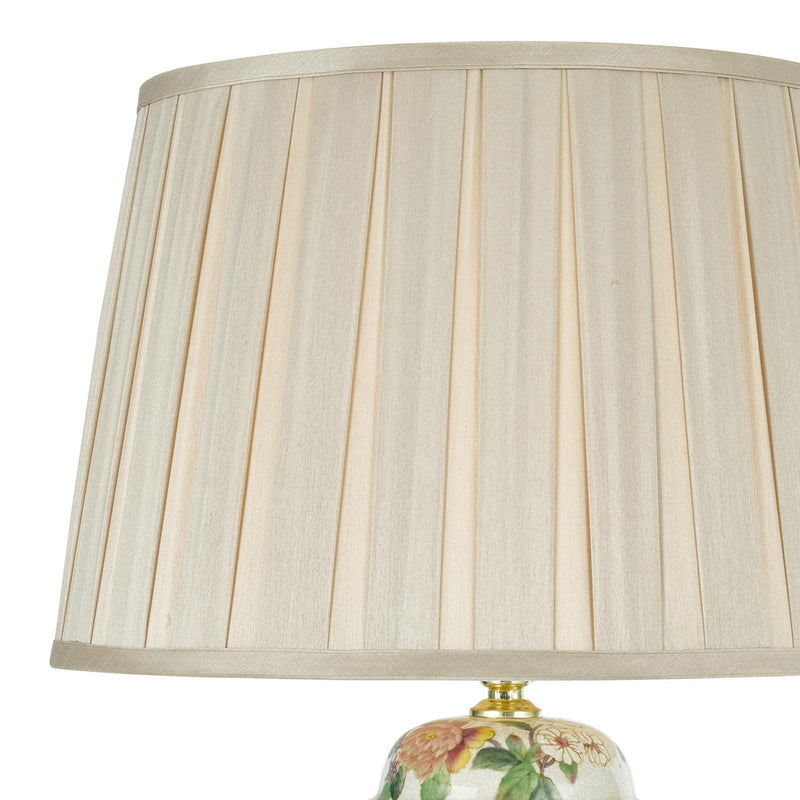 Dar Lighting Peony Table Lamp Multi Coloured With Shade • PEO4255-DEG1629