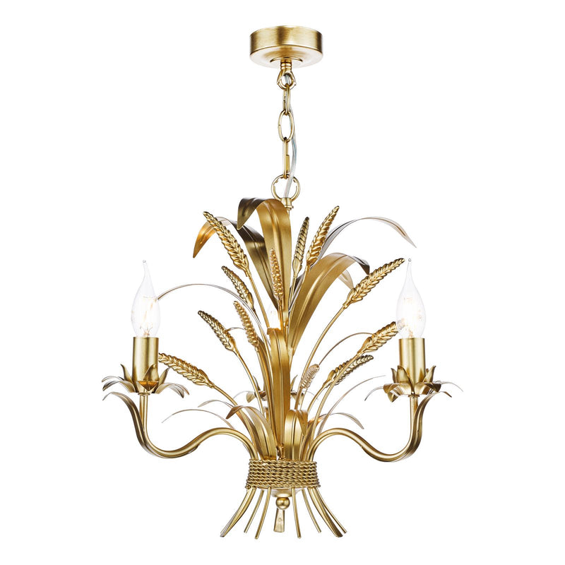 Dar Lighting Phaedra 3 Light Pendant Gold • PHA0335