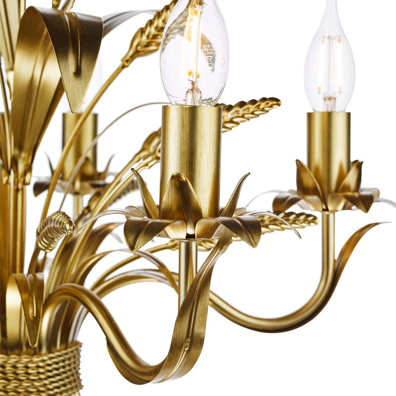 Dar Lighting Phaedra 5 Light Pendant Gold • PHA0535