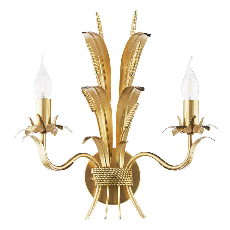 Dar Lighting Phaedra 2 Light Wall Light Gold • PHA0935