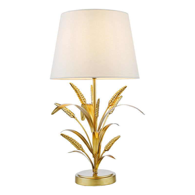 Dar Lighting Phaedra Table Lamp Gold With Shade • PHA4235