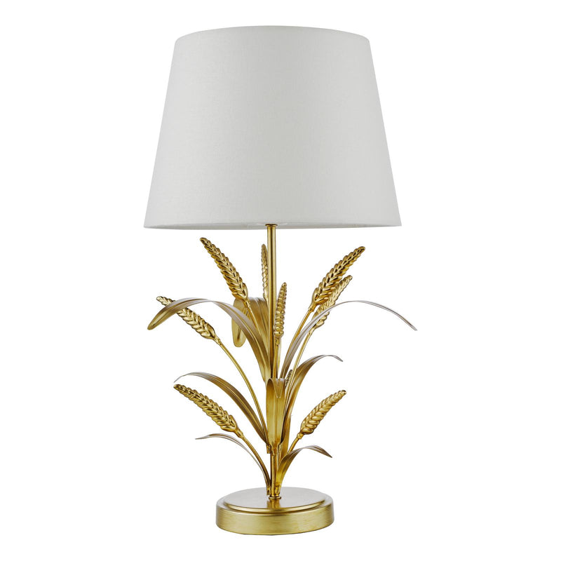 Dar Lighting Phaedra Table Lamp Gold With Shade • PHA4235
