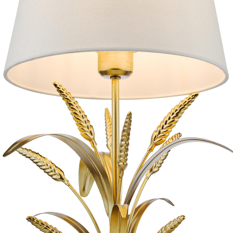 Dar Lighting Phaedra Table Lamp Gold With Shade • PHA4235