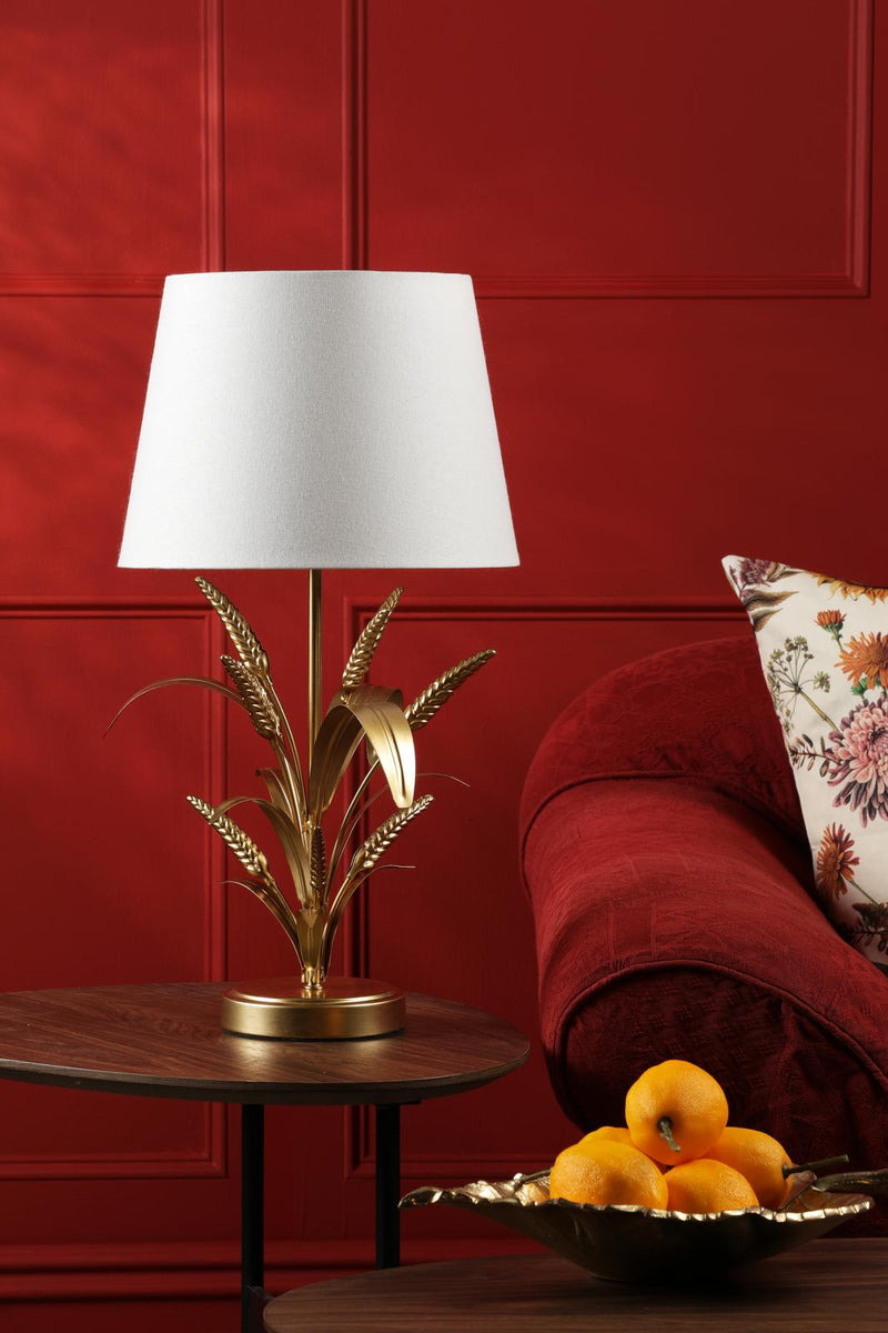 Dar Lighting Phaedra Table Lamp Gold With Shade • PHA4235