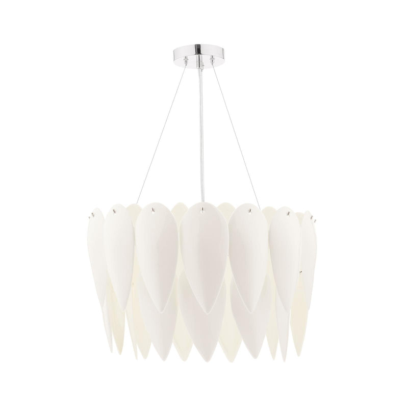 Dar Lighting Phillipa 3 Light Pendant White Ceramic • PHI032