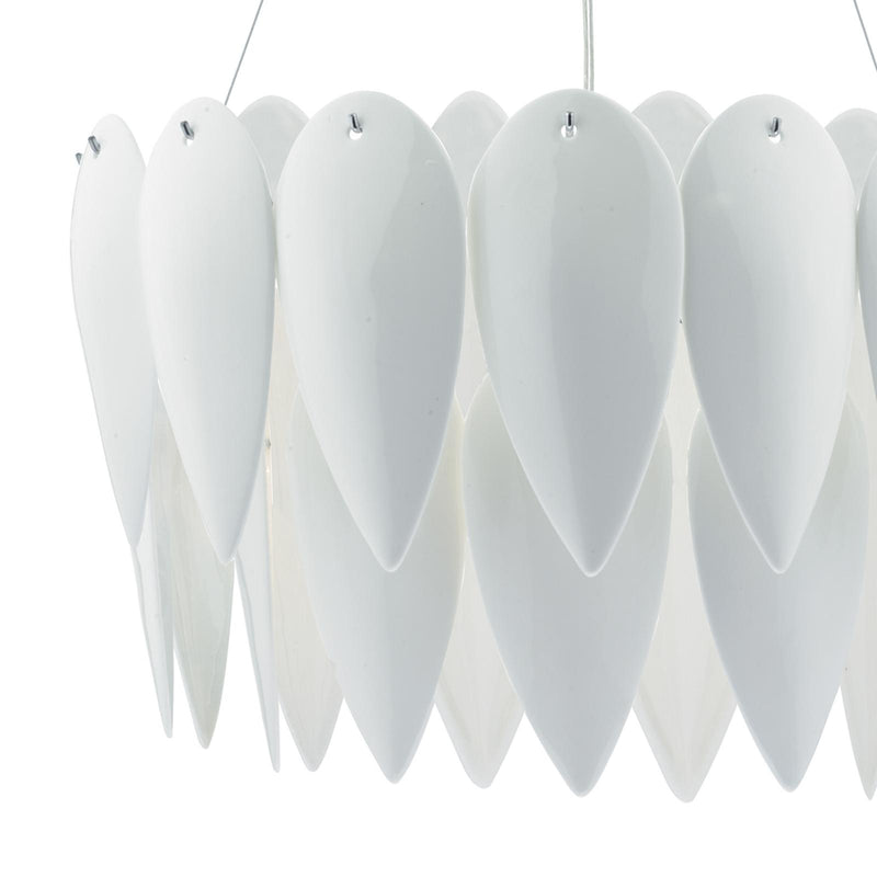 Dar Lighting Phillipa 3 Light Pendant White Ceramic • PHI032