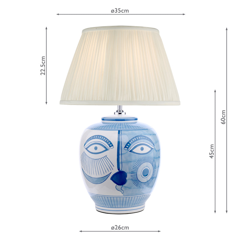 Dar Lighting Picasso Table Lamp Multi-Coloured With Shade • PIC4123-ULY1415