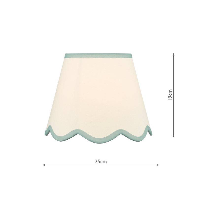 Dar Lighting Poma Natural Linen Tapered Drum Shade 25cm 25cm • POM1023