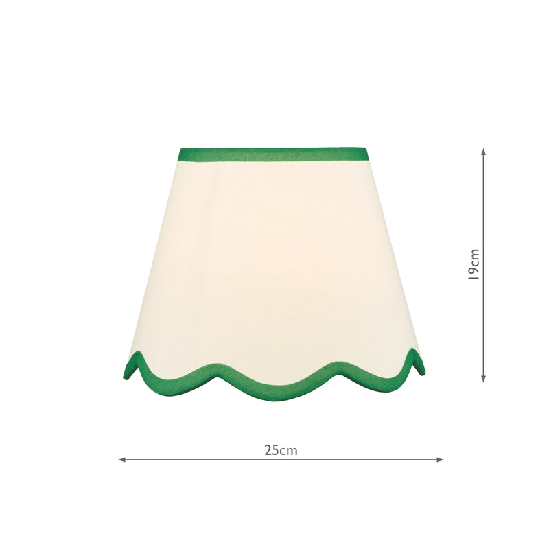 Dar Lighting Poma Natural Linen Tapered Drum Shade 25cm 25cm • POM1024