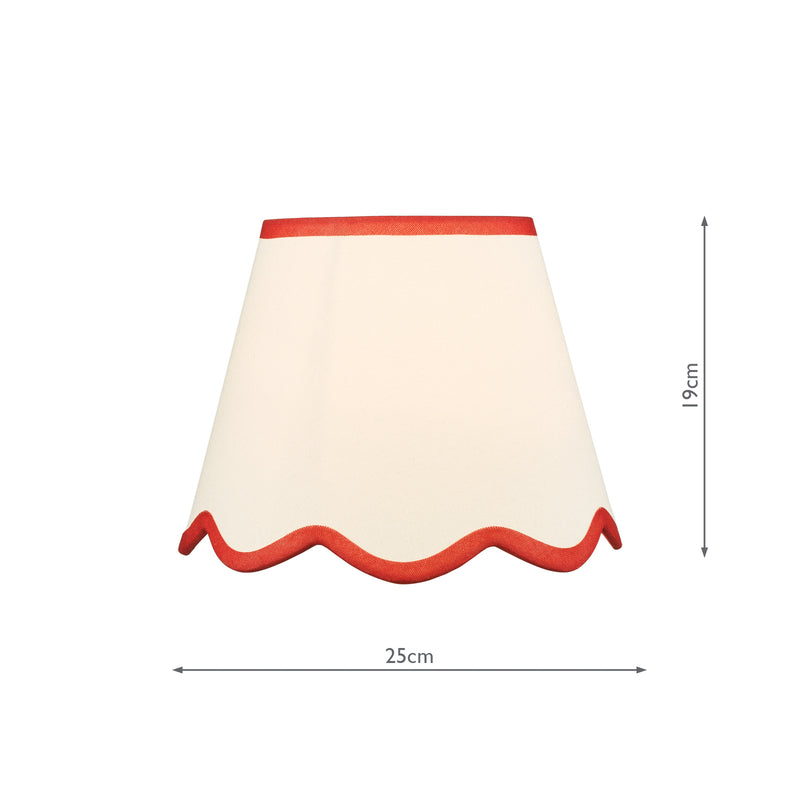 Dar Lighting Poma Natural Linen Tapered Drum Shade 25cm 25cm • POM1025