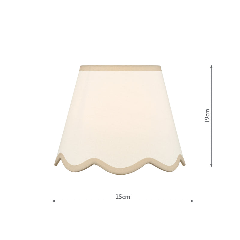 Dar Lighting Poma Natural Linen Tapered Drum Shade 25cm 25cm • POM1029