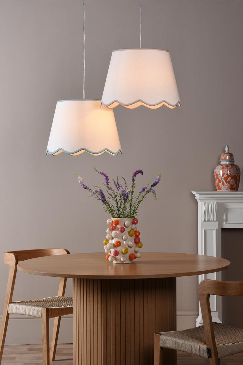 Dar Lighting Poma Natural Linen Tapered Drum Shade 45cm 45cm • POM1823