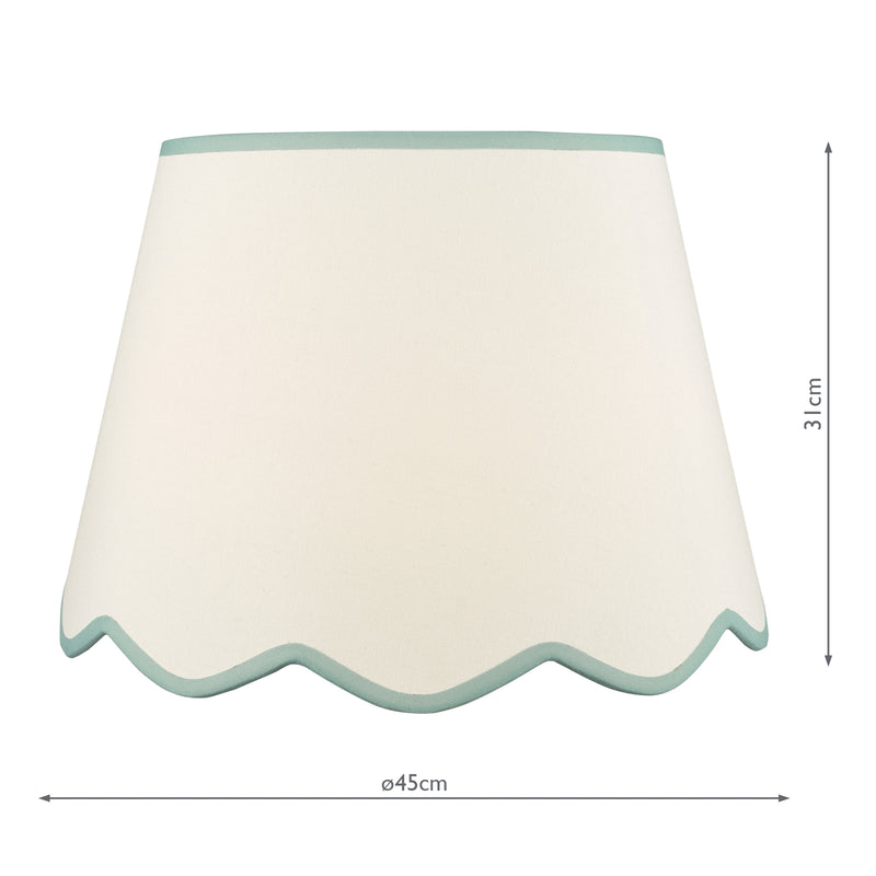 Dar Lighting Poma Natural Linen Tapered Drum Shade 45cm 45cm • POM1823