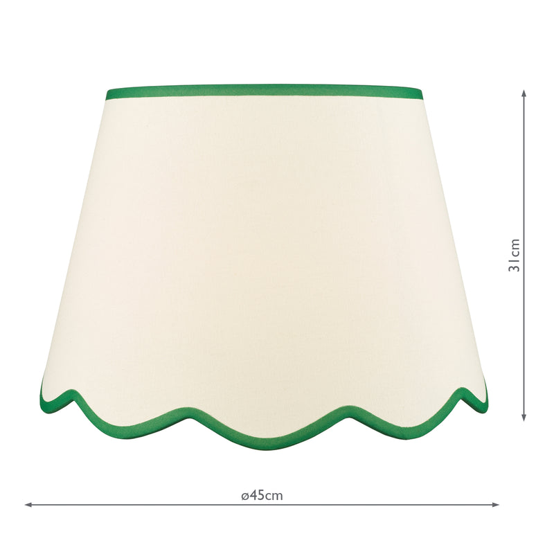 Dar Lighting Poma Natural Linen Tapered Drum Shade 45cm 45cm • POM1824