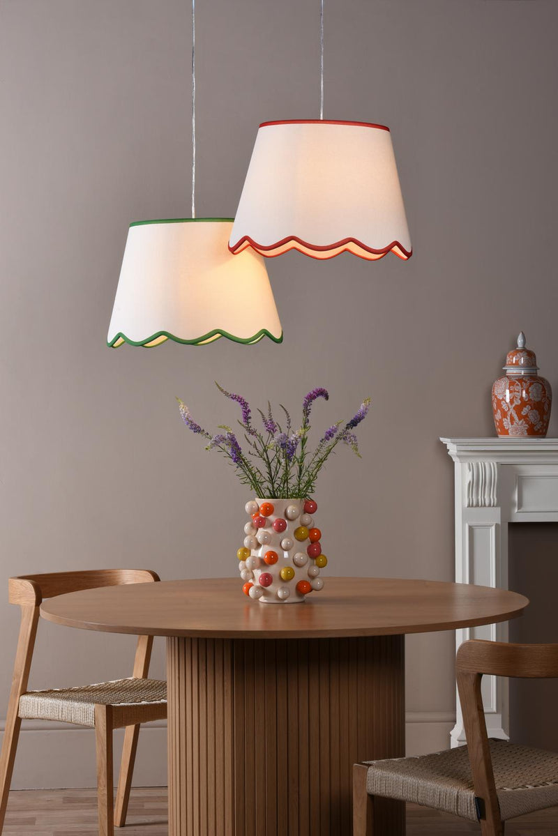 Dar Lighting Poma Natural Linen Tapered Drum Shade 45cm 45cm • POM1825