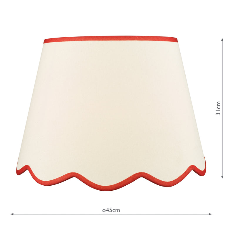 Dar Lighting Poma Natural Linen Tapered Drum Shade 45cm 45cm • POM1825