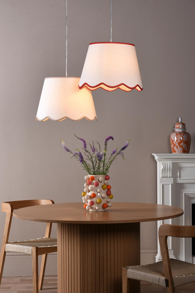 Dar Lighting Poma Natural Linen Tapered Drum Shade 45cm 45cm • POM1829