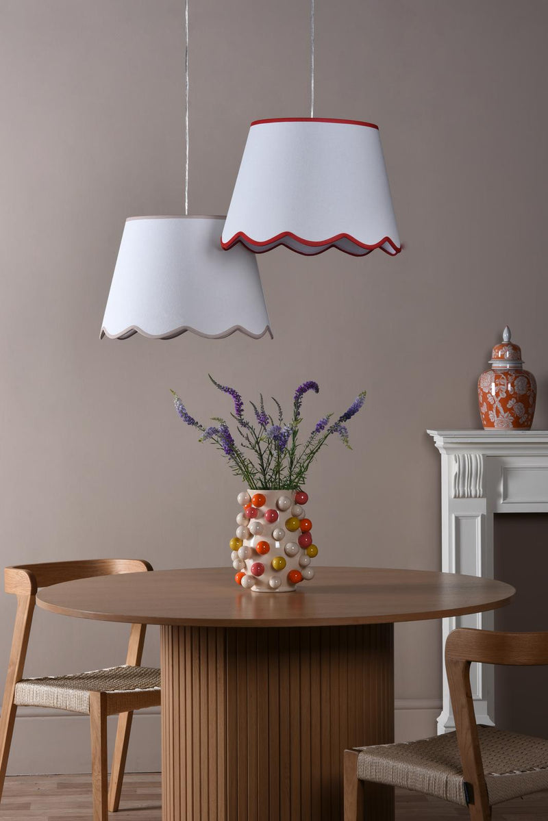 Dar Lighting Poma Natural Linen Tapered Drum Shade 45cm 45cm • POM1829