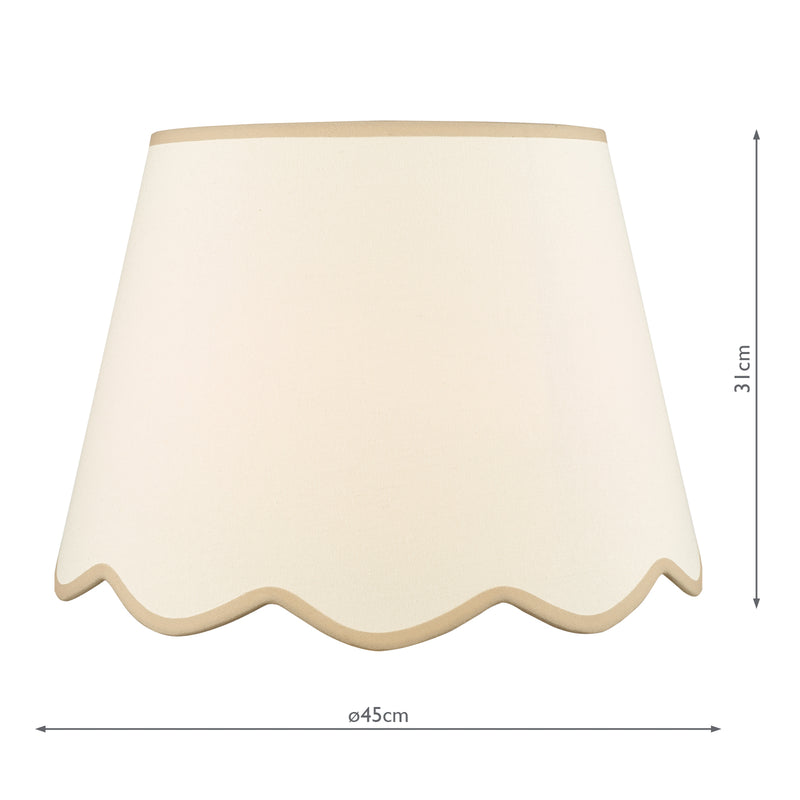 Dar Lighting Poma Natural Linen Tapered Drum Shade 45cm 45cm • POM1829