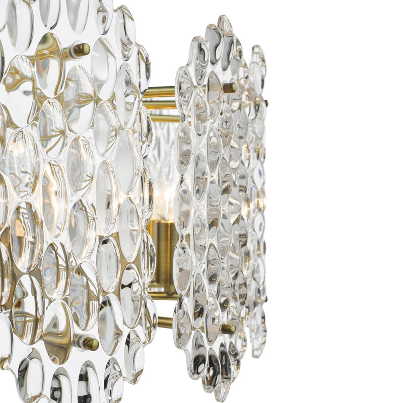 Dar Lighting Porthos 15 Light Pendant Antique Brass Glass • POR1575