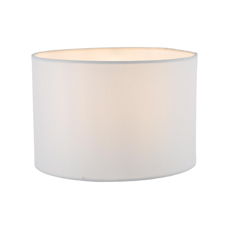 Dar Lighting Pyramid White Linen Drum Shade 25cm 25cm • PYR102