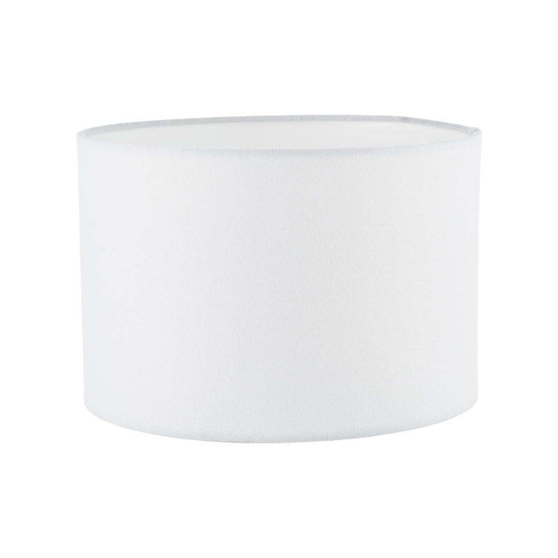 Dar Lighting Pyramid White Linen Drum Shade 25cm 25cm • PYR102