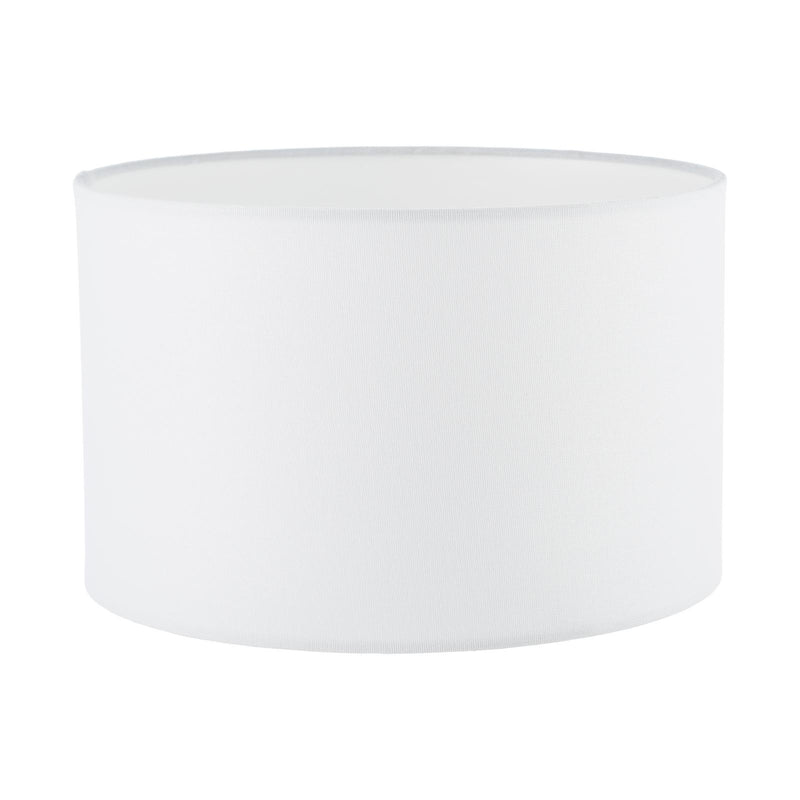 Dar Lighting Pyramid White Linen Drum Shade 30cm 30cm • PYR122