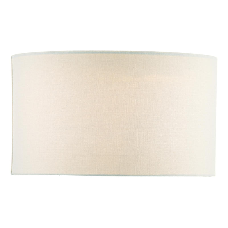 Dar Lighting Pyramid White Linen Drum Shade 35cm • PYR142