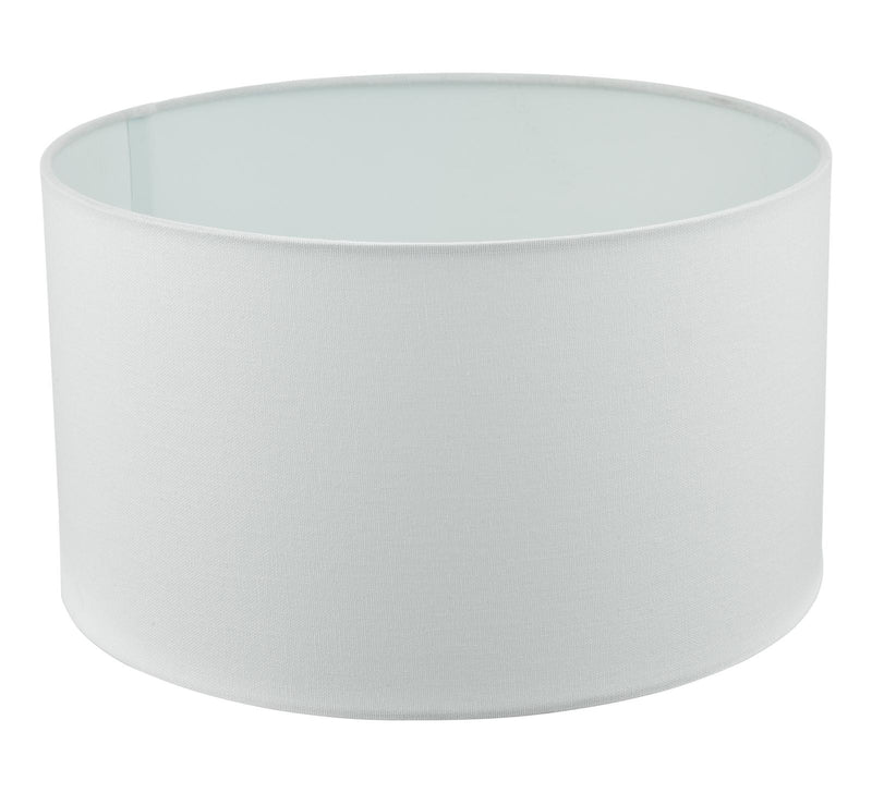 Dar Lighting Pyramid White Linen Drum Shade 35cm • PYR142