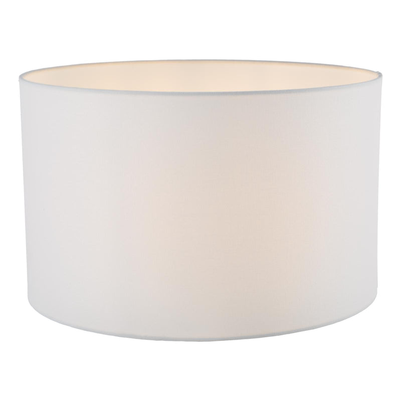 Dar Lighting Pyramid White Linen Drum Shade 40cm 40cm • PYR162