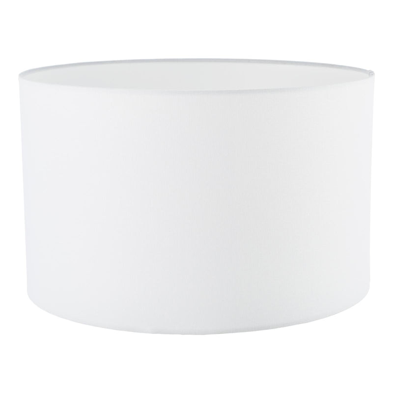 Dar Lighting Pyramid White Linen Drum Shade 40cm 40cm • PYR162