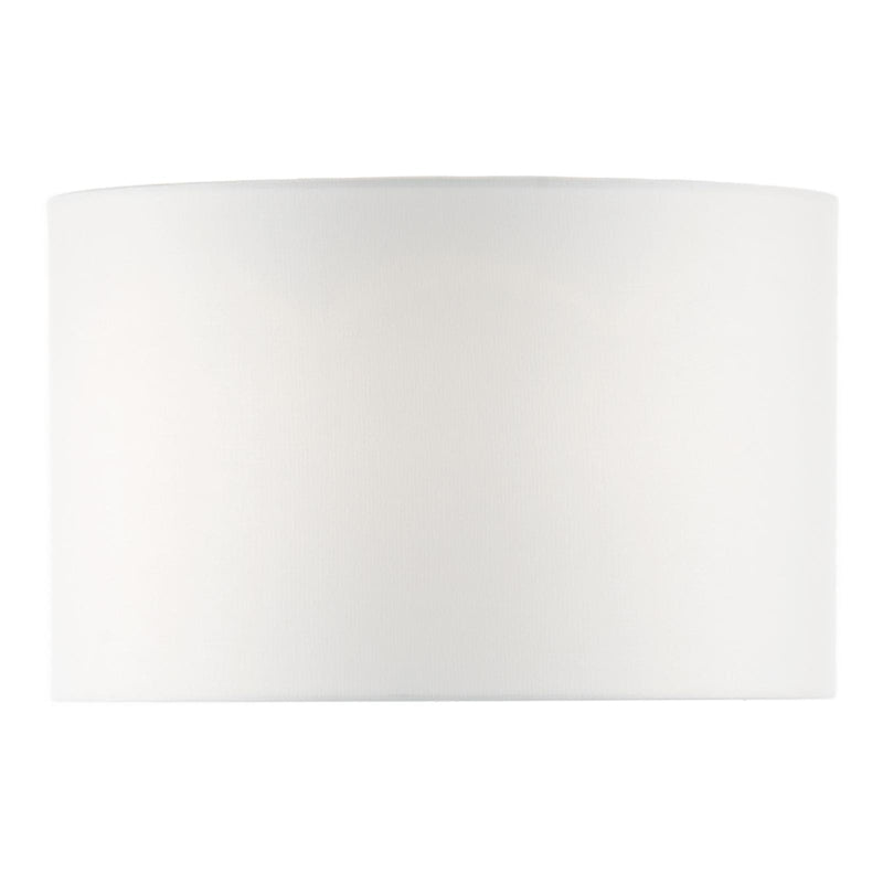 Dar Lighting Pyramid White Linen Drum Shade 46cm • PYR182