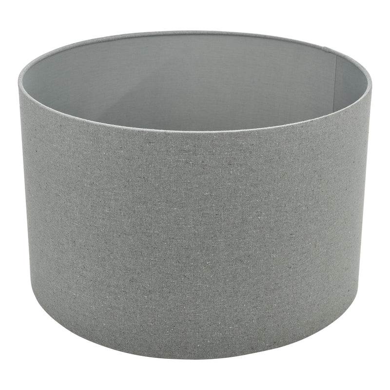 Dar Lighting Pyramid Grey Linen Drum Shade 46cm • PYR1839