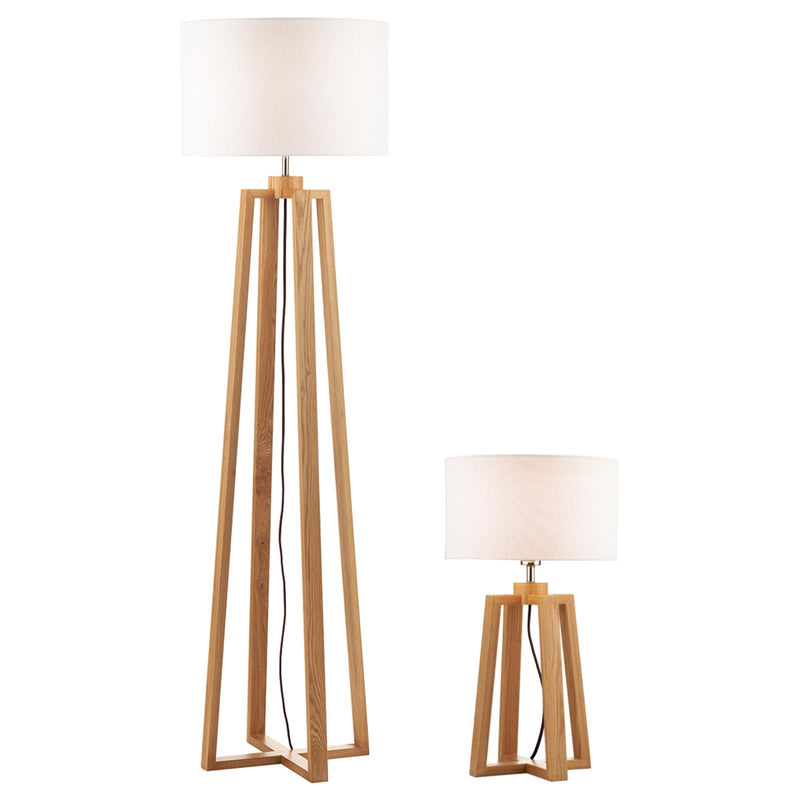 Dar Lighting Pyramid Table & Floor Twin Pack Comes With Shades • PYR4943