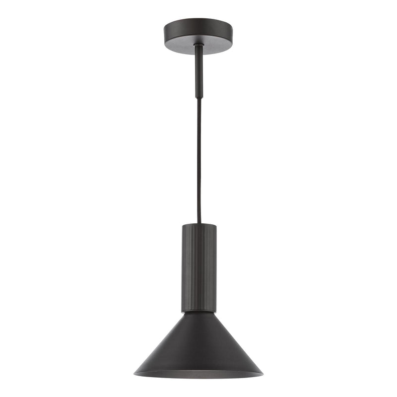 Dar Lighting Ragnar Pendant/Wall Light Satin Black • RAG0122