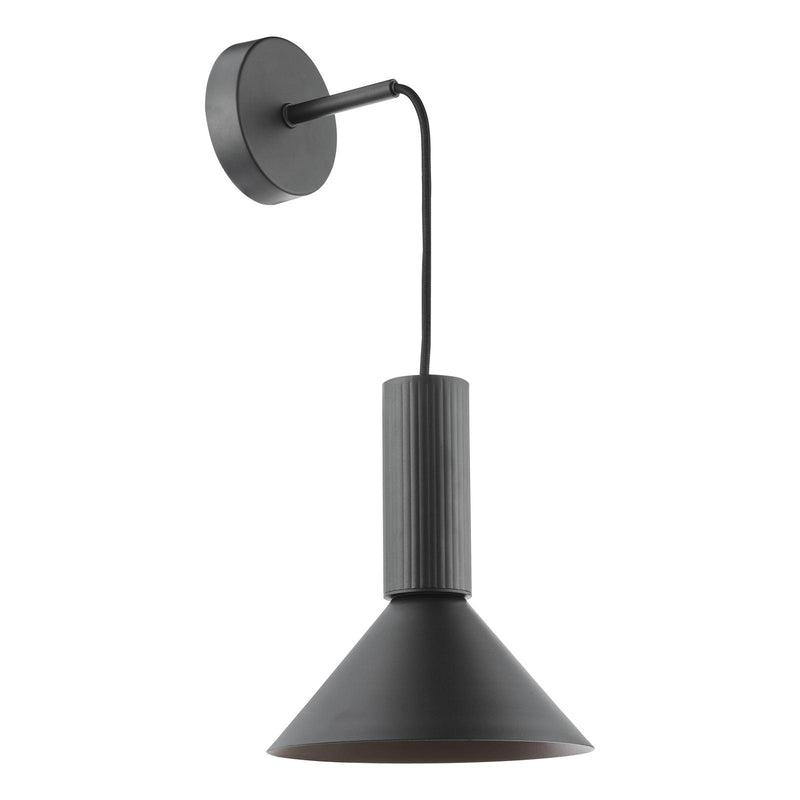 Dar Lighting Ragnar Pendant/Wall Light Satin Black • RAG0122