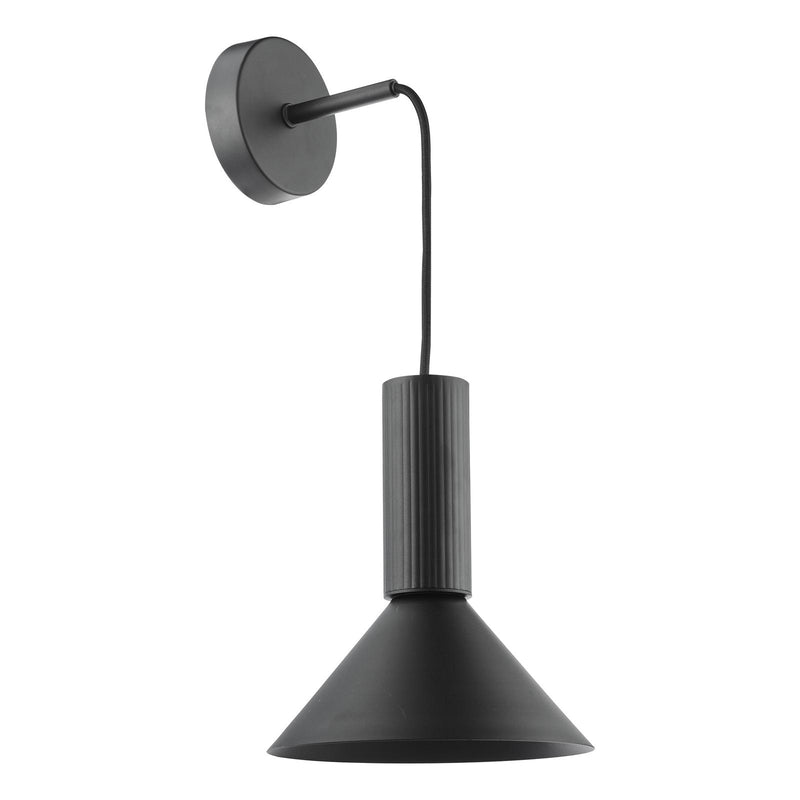 Dar Lighting Ragnar Pendant/Wall Light Satin Black • RAG0122