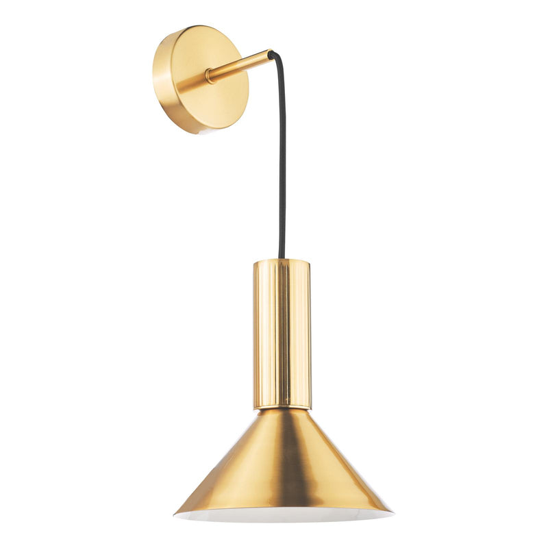 Dar Lighting Ragnar Pendant/Wall Light Natural Brass • RAG0140