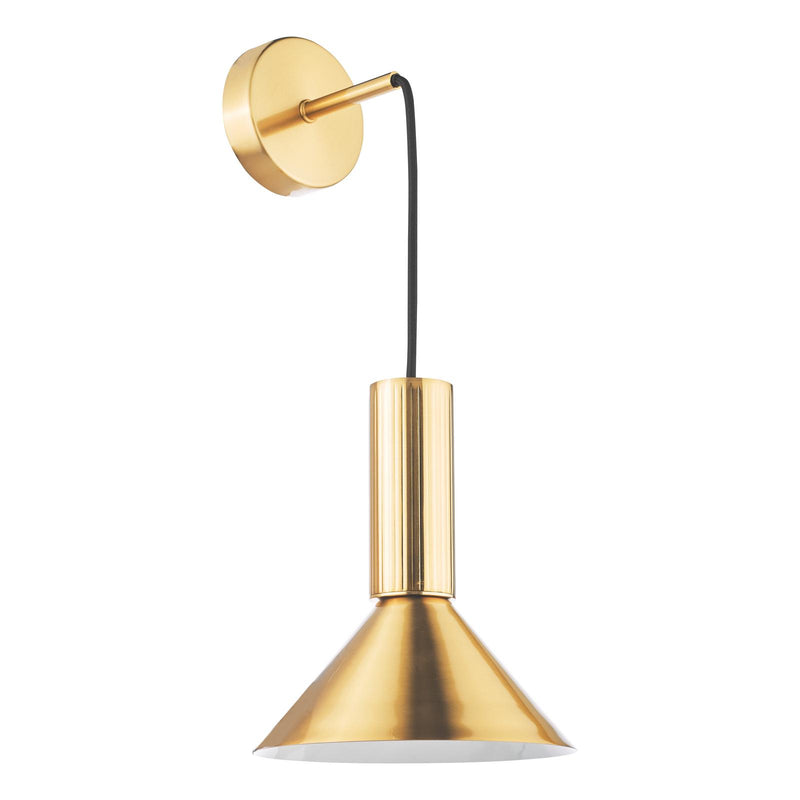 Dar Lighting Ragnar Pendant/Wall Light Natural Brass • RAG0140