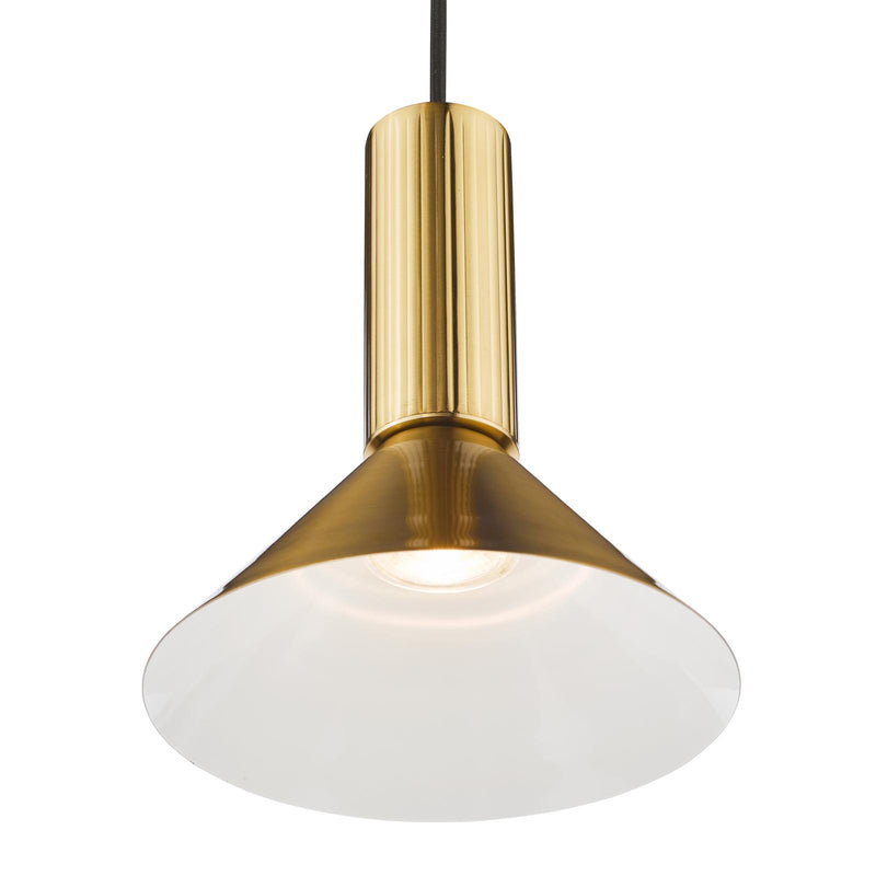 Dar Lighting Ragnar Pendant/Wall Light Natural Brass • RAG0140