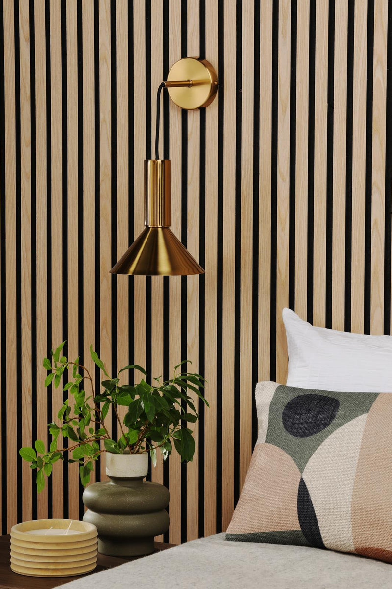 Dar Lighting Ragnar Pendant/Wall Light Natural Brass • RAG0140