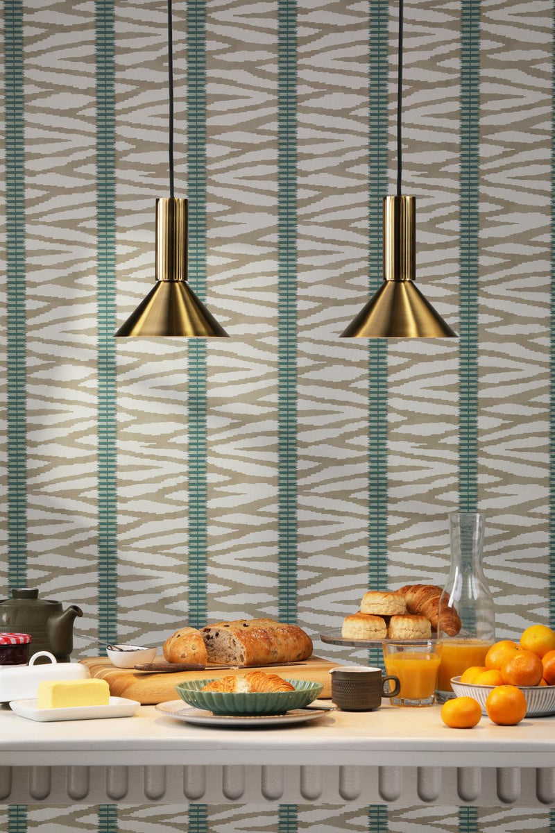 Dar Lighting Ragnar Pendant/Wall Light Natural Brass • RAG0140