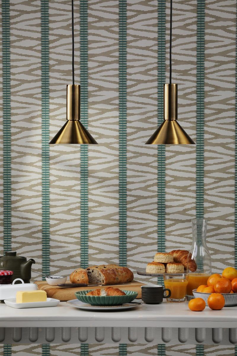 Dar Lighting Ragnar Pendant/Wall Light Natural Brass • RAG0140