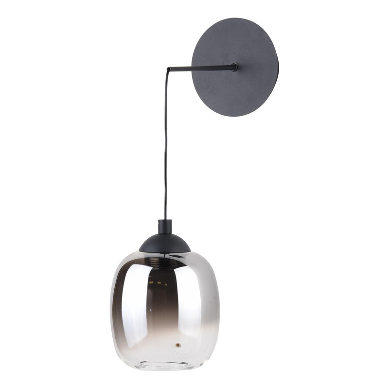 Dar Lighting Ramona Pendant/Wall Light Matt Black Ombre Glass LED • RAM0722