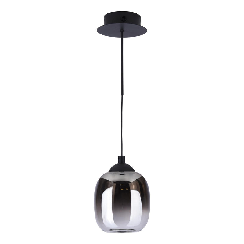 Dar Lighting Ramona Pendant/Wall Light Matt Black Ombre Glass LED • RAM0722