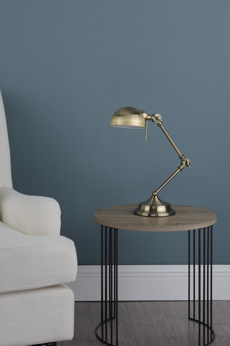 Dar Lighting Ranger Task Table Lamp Antique Brass • RAN4075