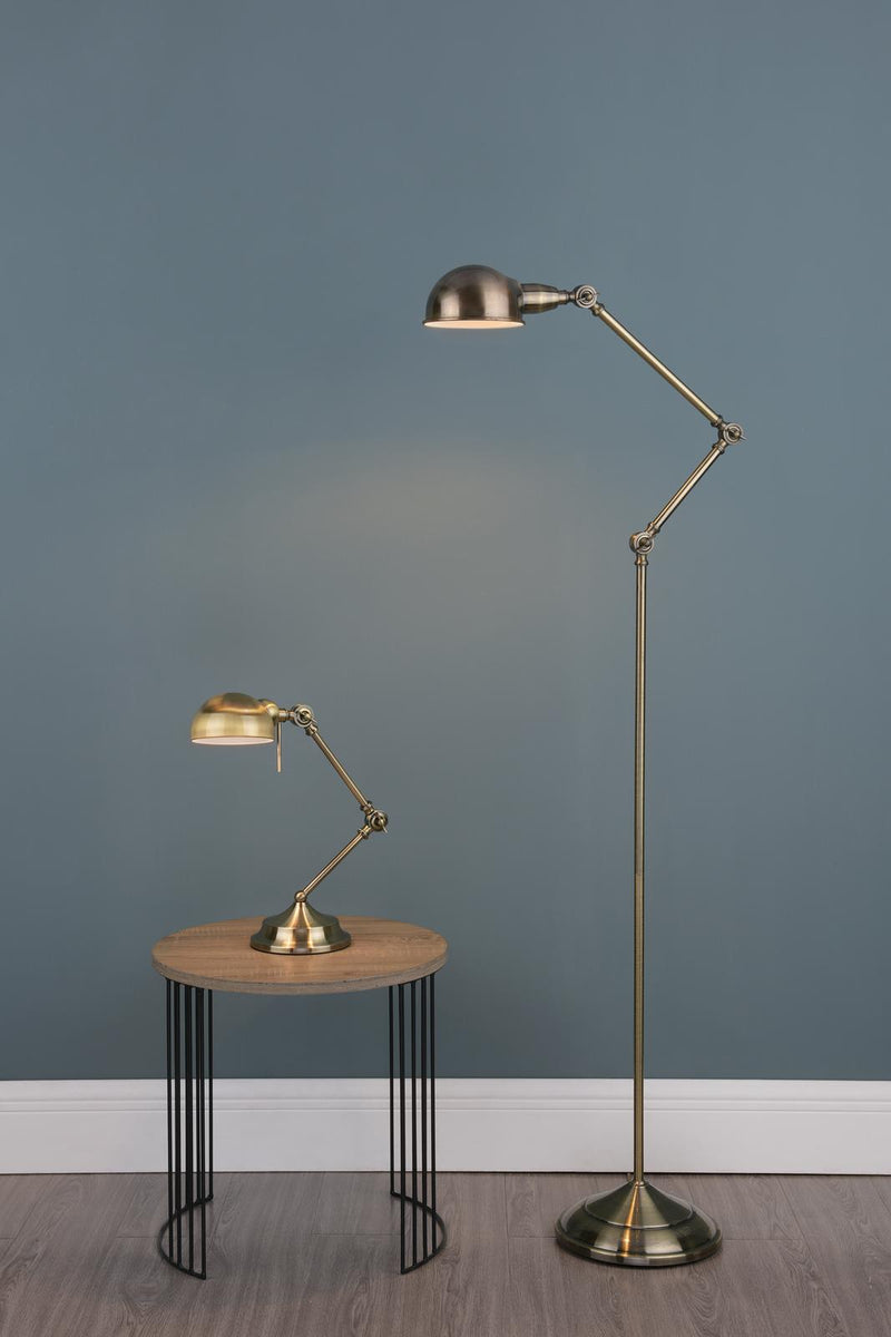 Dar Lighting Ranger Task Table Lamp Antique Brass • RAN4075